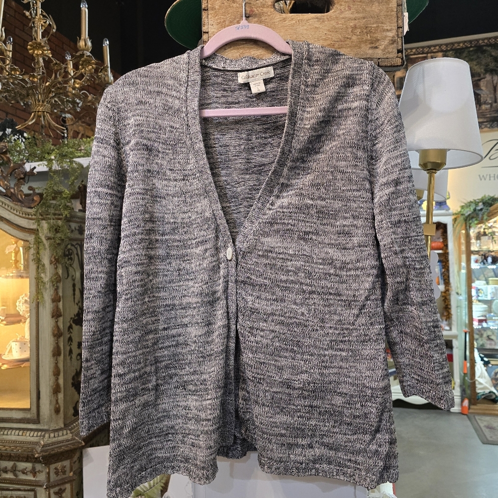 Coldwater Creek Marled Gray Cardigan